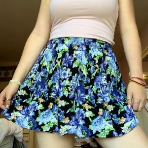 floral mini skirt
